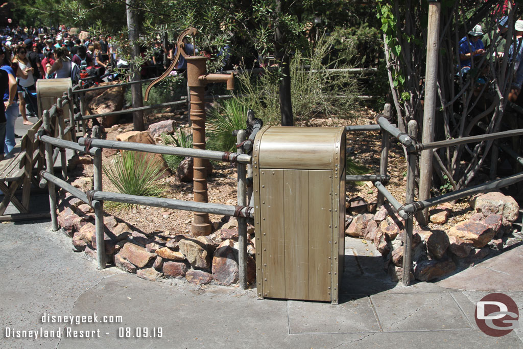 Where the pretzel cart used to be in Frontierland. 