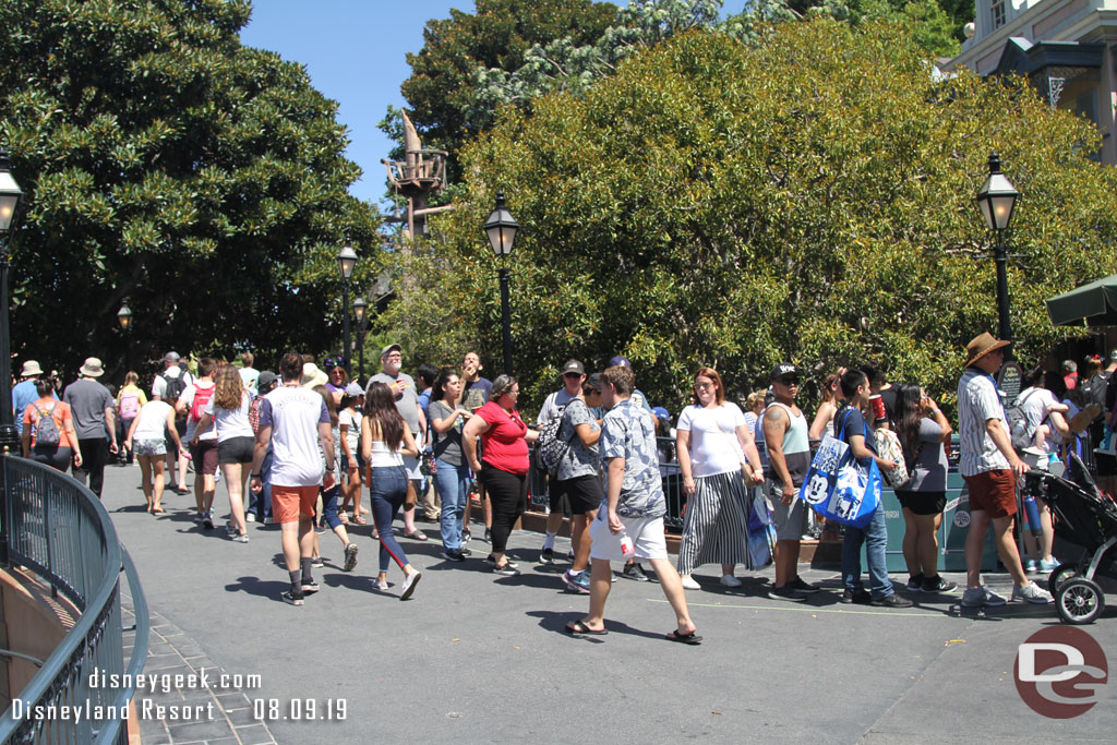 The line for Port Royal for merchandise went over the Pirates bridge.