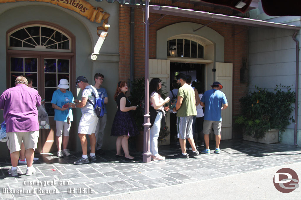 The front of the line to enter the store.  It was moving slowly when I walked by.  