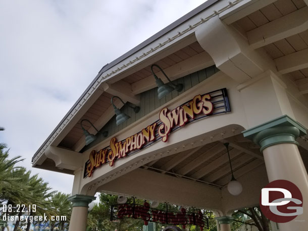 Stopped by the Silly Symphony Swings. 