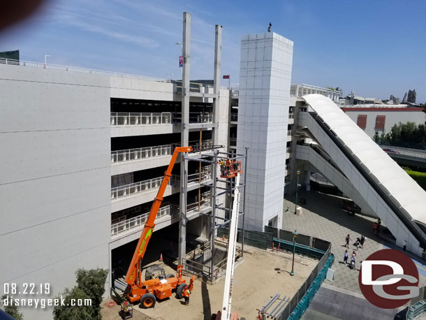 A view of the new elevator shaft taking shape.