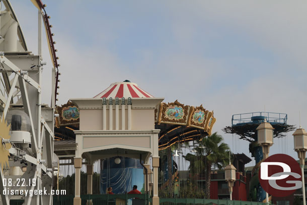 Mickey is still missing from the top of the Silly Symphony Swings.