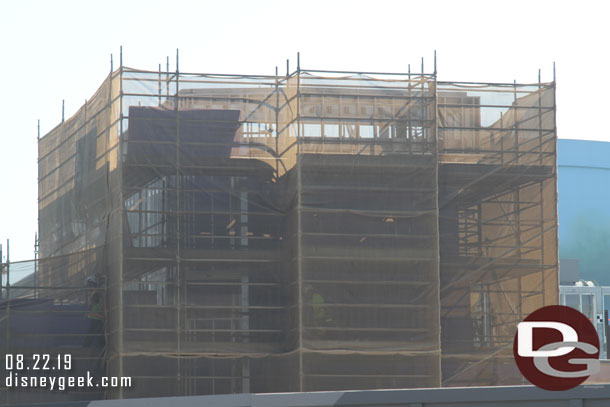 The Spider Man attraction from the parade route.