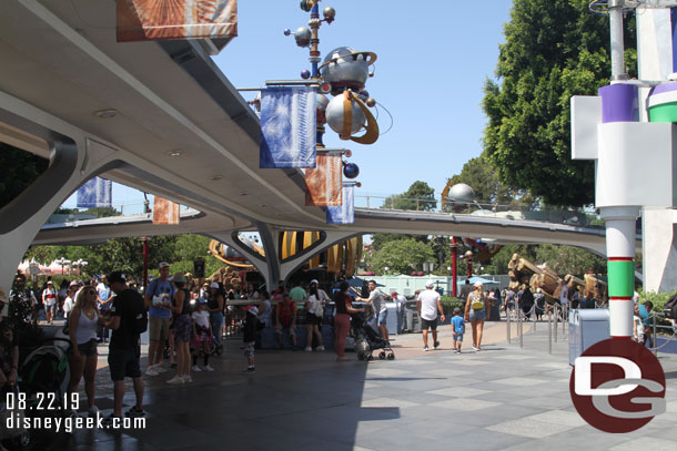 The view from inside Tomorrowland.