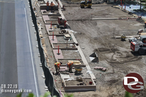 A closer look at the tram stop/drop off area