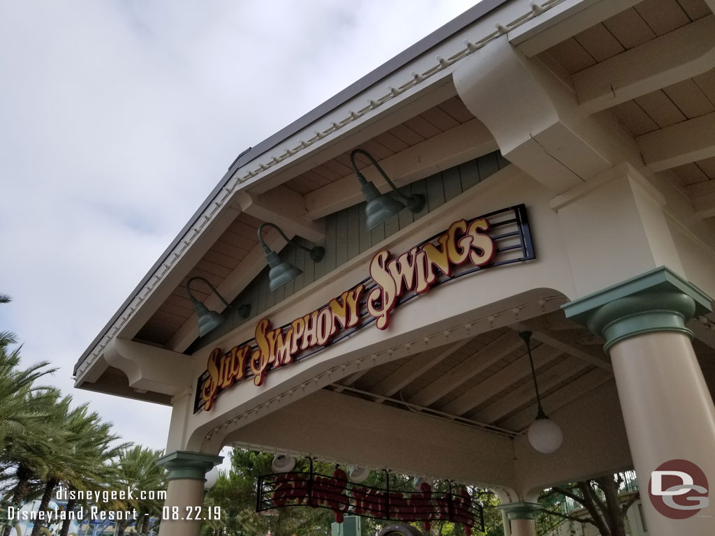 Stopped by the Silly Symphony Swings. 