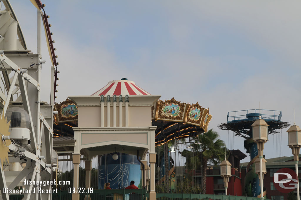 Mickey is still missing from the top of the Silly Symphony Swings.