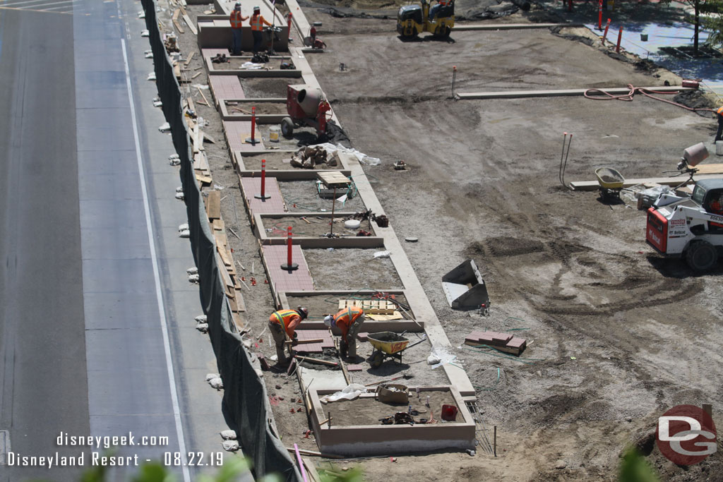 A closer look at the tram stop/drop off area