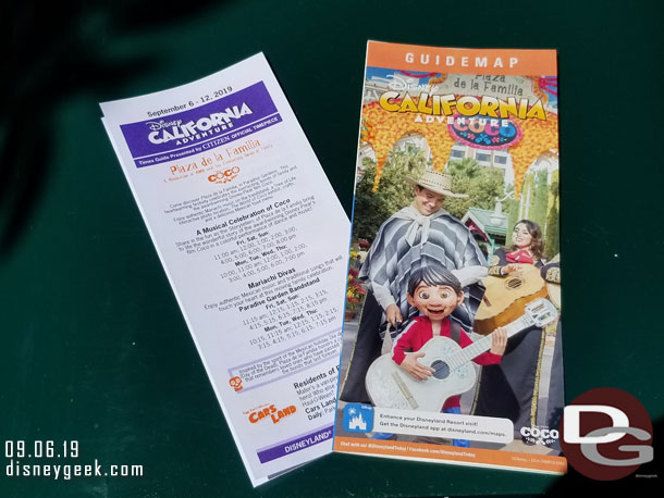 Halloween Time park map and times guide for DCA.