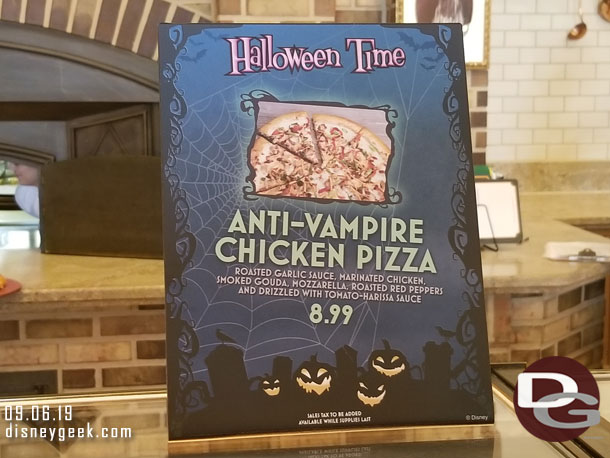 Anti-Vampire Chicken Pizza at Boardwalk Pizza