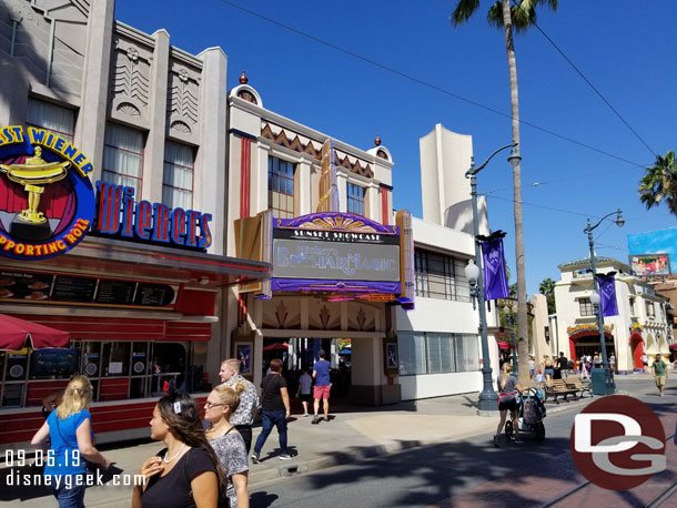 The Sunset Showcase Theater new entrance and marquee are complete.