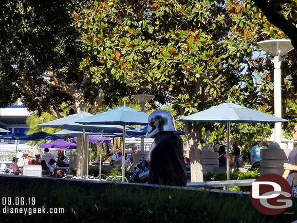 Captain Phasma roaming around Tomorrowland.