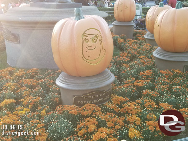 The jack-o-lanterns have returned to the planter.