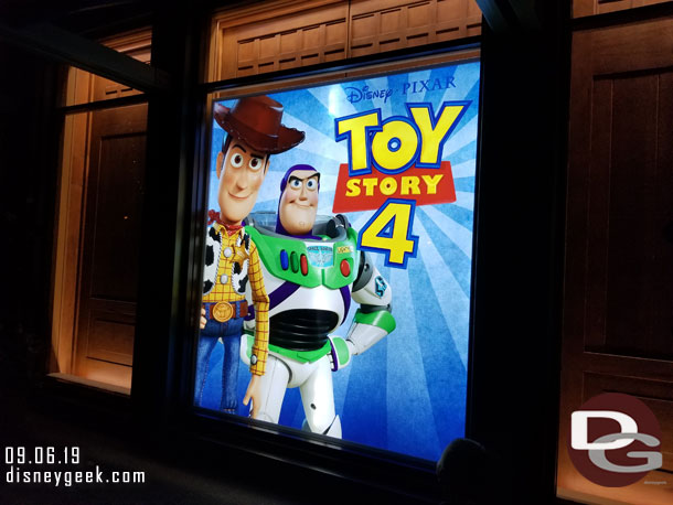 Toy Story 4 windows at World of Disney in Downtown Disney