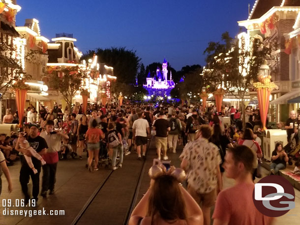 Main Street USA at 7:40pm