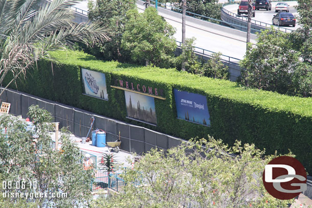 The tram stop billboards I mentioned, still showing Galaxy's Edge