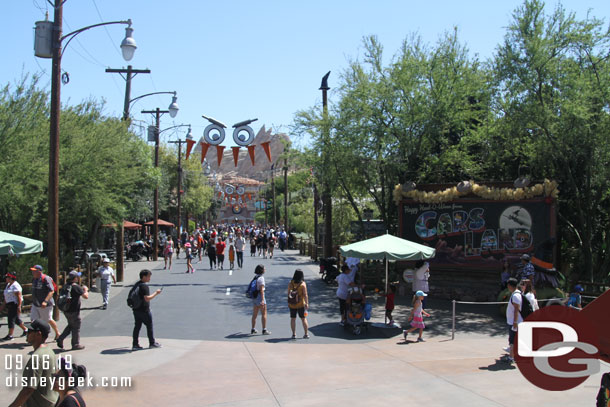 Cars Land is decorated for Haul-O-Ween -- Route 66 this afternoon