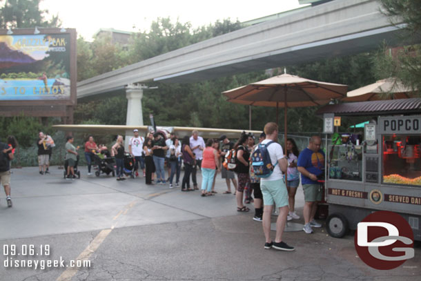 The line in Grizzly Peak Airfield for popcorn buckets.