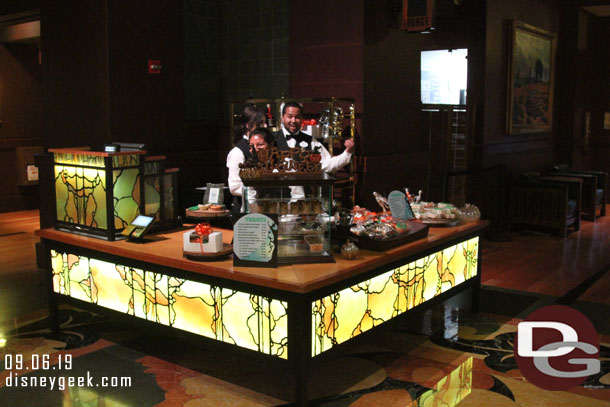 Selling Halloween Treats in the Grand Californian Lobby