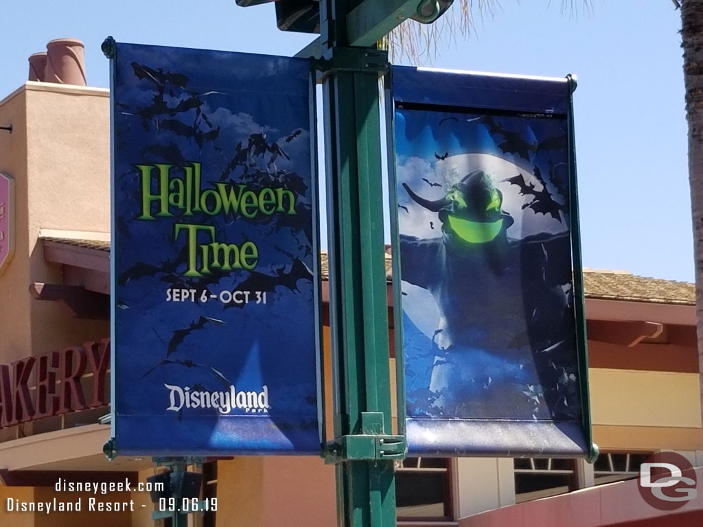 Halloween time banners in Downtown Disney