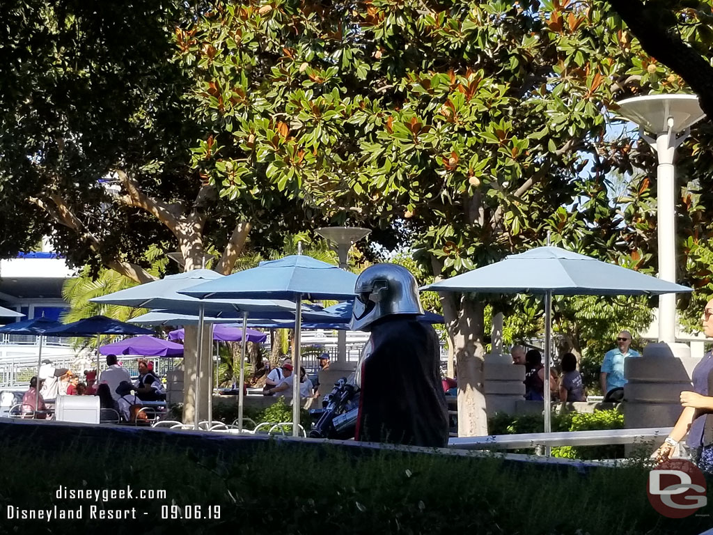 Captain Phasma roaming around Tomorrowland.