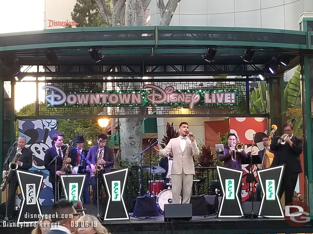 Phat Cat Swinger performing in Downtown Disney this evening.