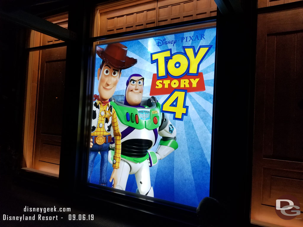 Toy Story 4 windows at World of Disney in Downtown Disney