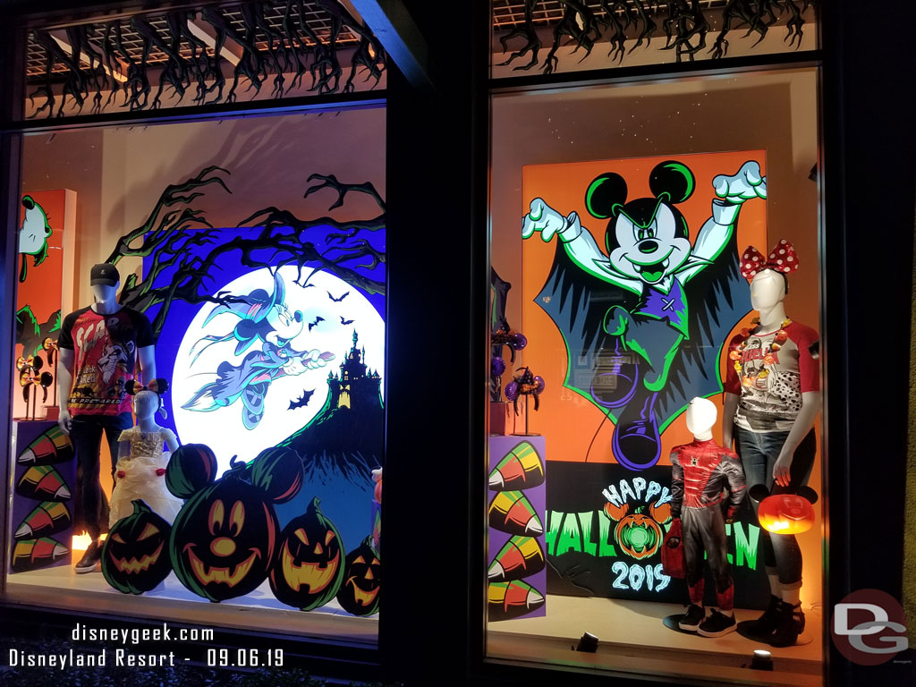 Halloween Time window displays at World of Disney in Downtown Disney.