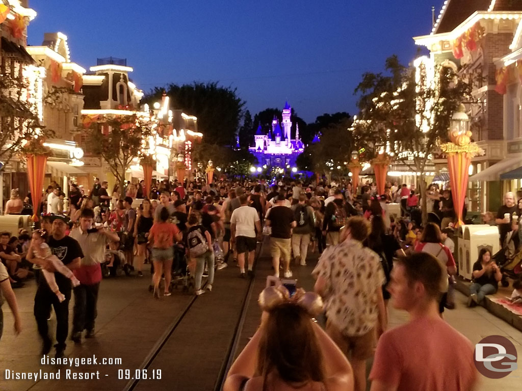 Main Street USA at 7:40pm