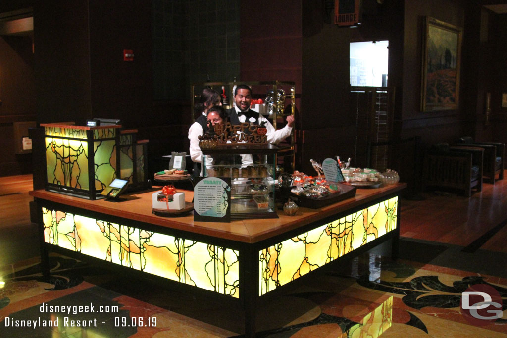 Selling Halloween Treats in the Grand Californian Lobby