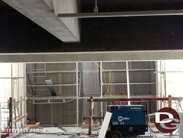 A look at the 4th floor elevator shaft that is taking shape.  Looks like the interior walls are installed.