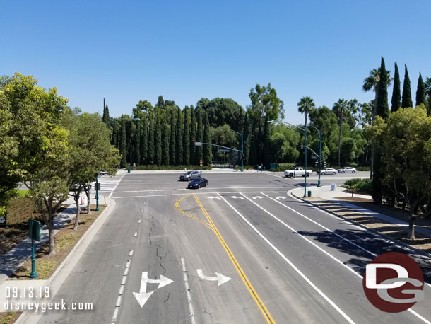 Looking toward Disneyland Drive