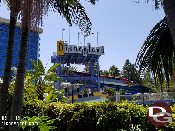 The Disneyland Hotel Monorail slides.