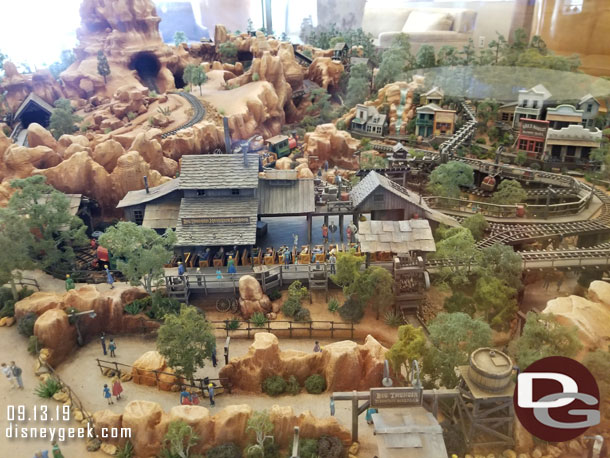 Passing through the Frontier Tower lobby, a quick look at the Big Thunder model.