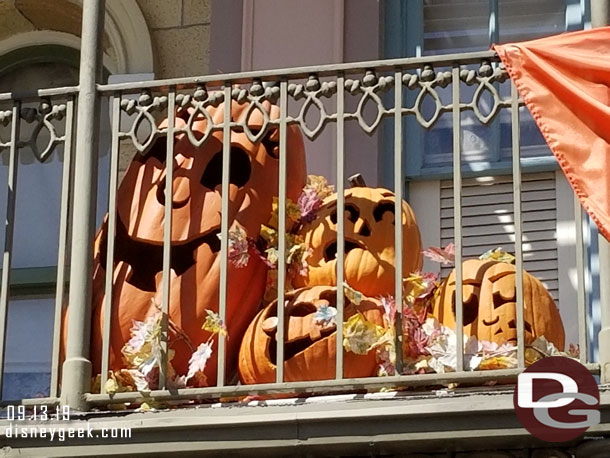 Main Street USA celebrates a pumpkin festival for Halloween Time.