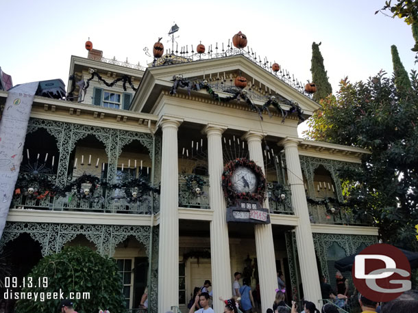 Used a FastPass for Haunted Mansion Holiday.