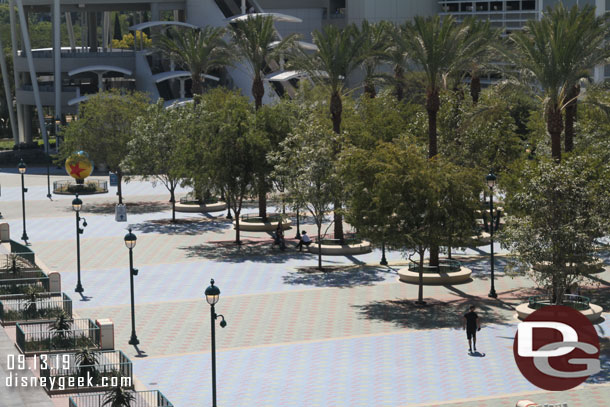 A look at the recently opened plaza area.