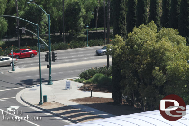 The corner of Magic Way and Disneyland Drive