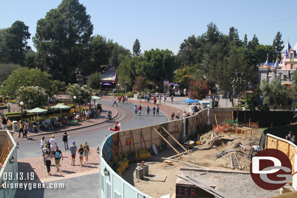 On the right side (north side) the walls are just around the planter area now.  The hub walkway is open.