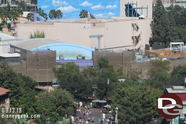 A look at the Avengers Campus from the Pixar Pal-A-Round