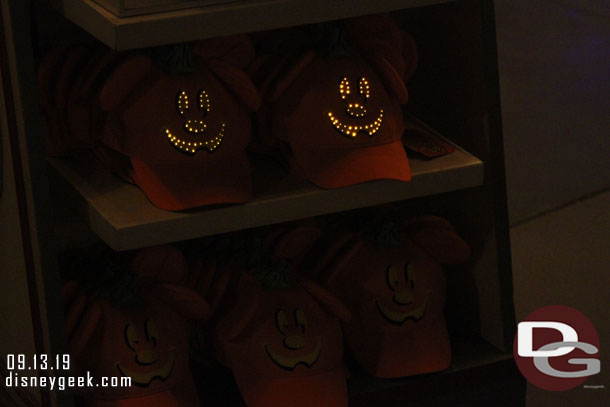 The Mickey hats light up.