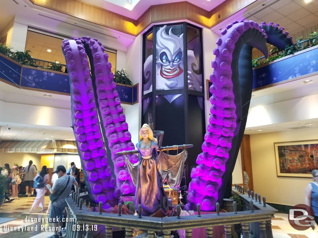 The lobby features Ursula for Halloween Time this year.