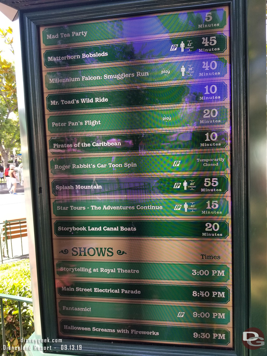 More Disneyland wait times at 2:27pm