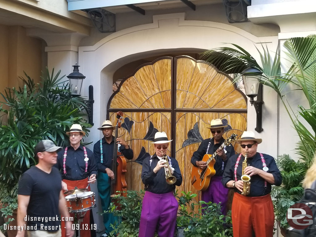 Royal Street Bachelors performing in New Orleans Square.