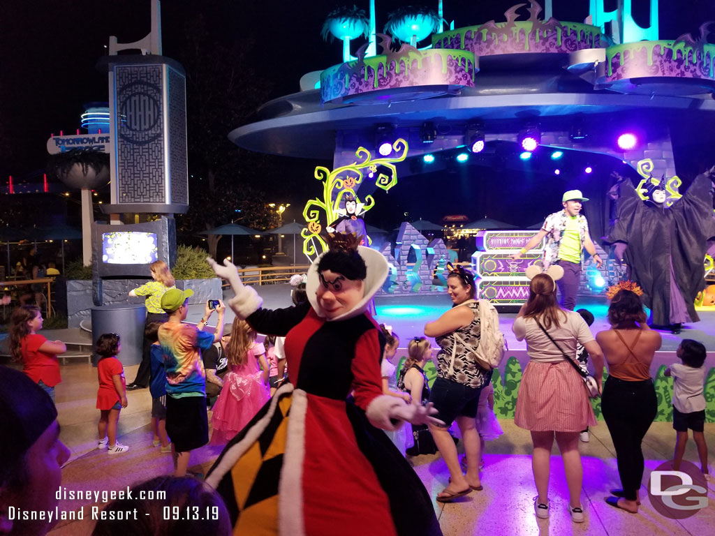 Villains have taken over Tomorrowland Terrace and are hosting a Dance Party on weekend nights.