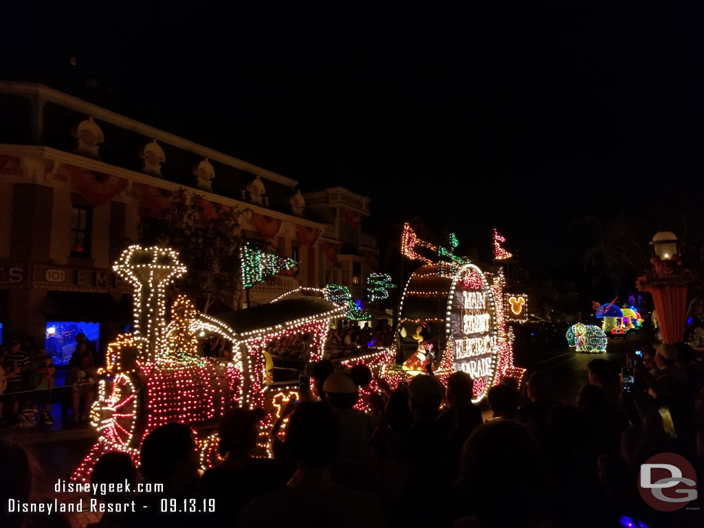 Made my way to Main Street USA and caught the Main Street Electrical Parade