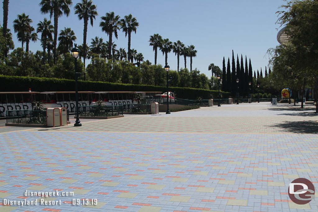 The tram drop off area.