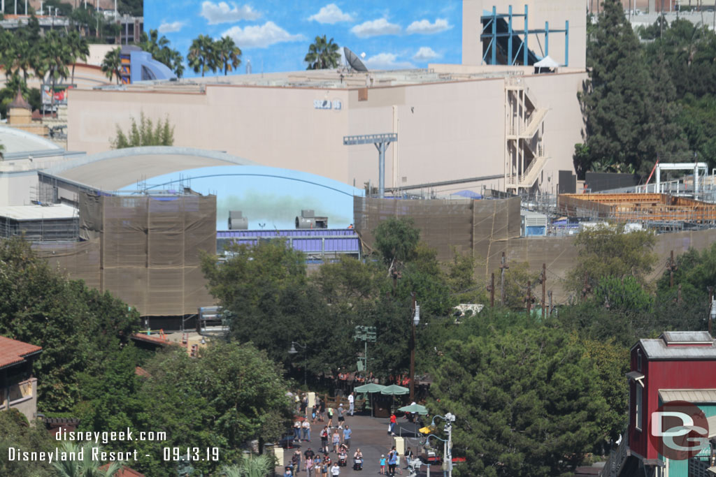 A look at the Avengers Campus from the Pixar Pal-A-Round