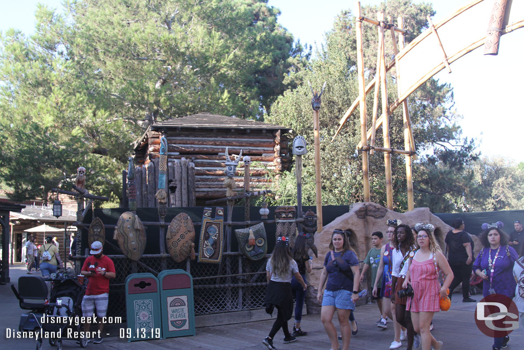 Walls still up on the Adventureland bridge.