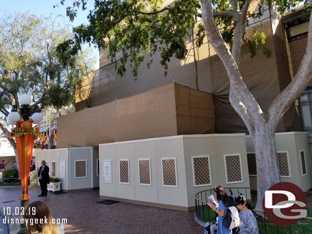 Over to Disneyland now.  Exterior renovation is underway at the Opera House.  It is still open.